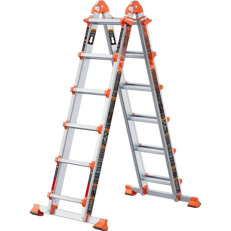 Hot Selling Step Ladder Extension Non-Slip Multi-Position Ladder Storage Folding Ladder for Stairs Home Indoor Lock Out Powerful