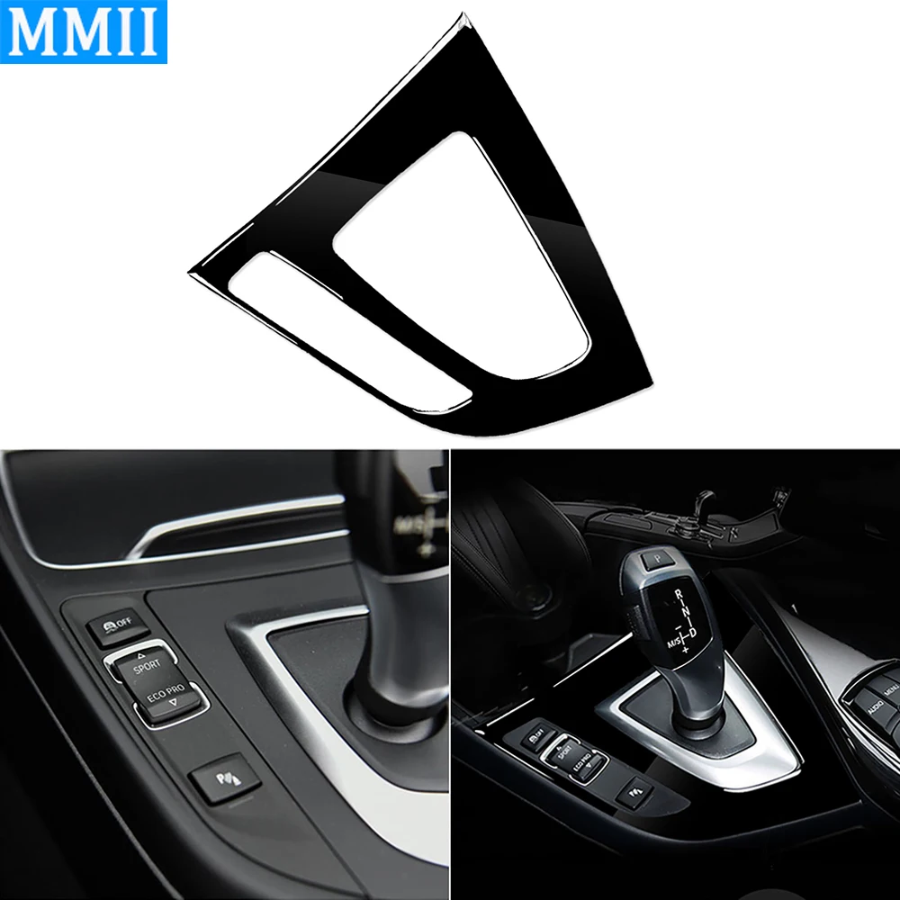 For BMW 1 2 Series f20 f21 2012-2015 Piano Black Gear Shift Panel Decorative Cover Car Interior Retrofitting Accessories Sticker