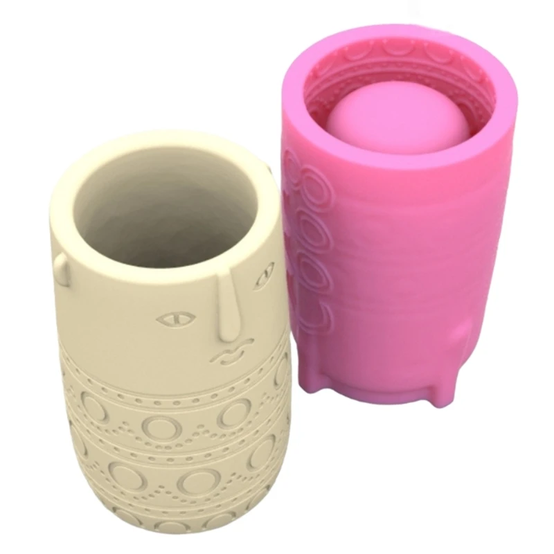 Cartoon Figure Planter Mold Flexible Silicone Mold for DIY Cement Planter Making