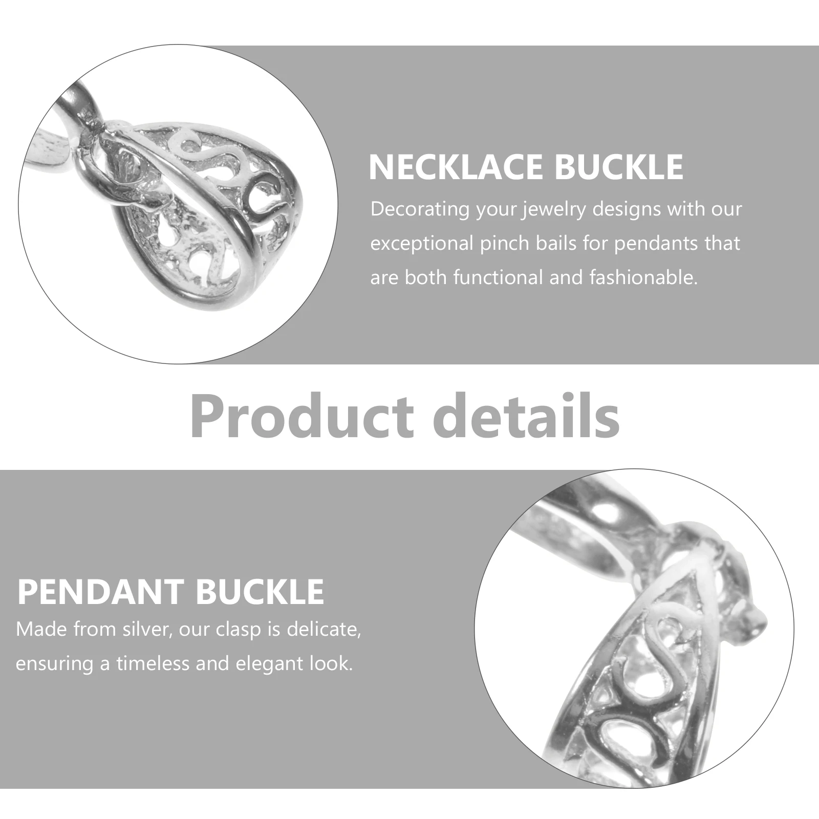 

Silver Pinch Bails For Pendants Necklace Clasps 925 Sterling Jewelry Making Supplies Bulk Bezel Charm Holder Pendant Hanger Diy