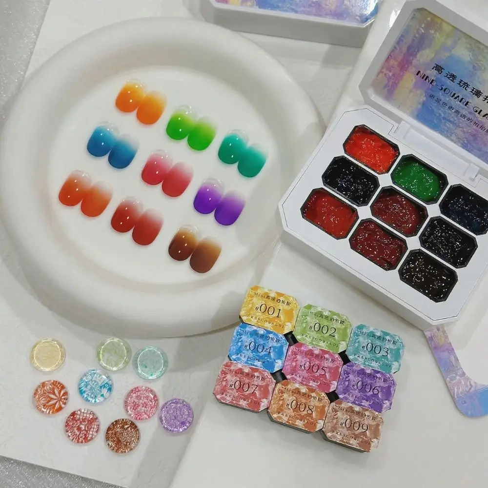 

Mini 4IN1 Pat Ombre Gel Nail Polish French Nail Manicure 9-color Easy Gradient Painting Gel Solid UV Paint Art Gel Girls