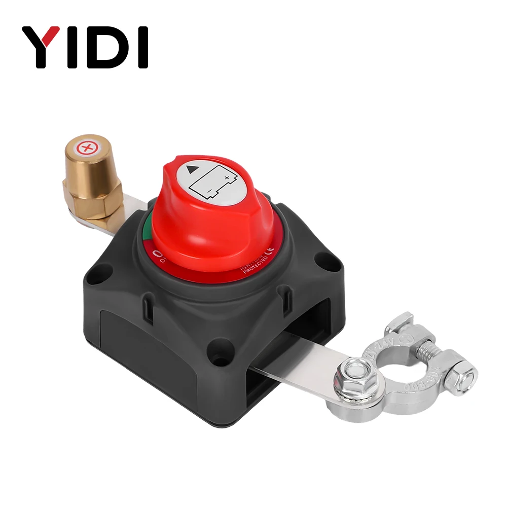 12V 275A Waterproof Battery Disconnect Switch 2 Position ON OFF Top Post Power Cut Off Isolator for Car RV Boat ATV Marin