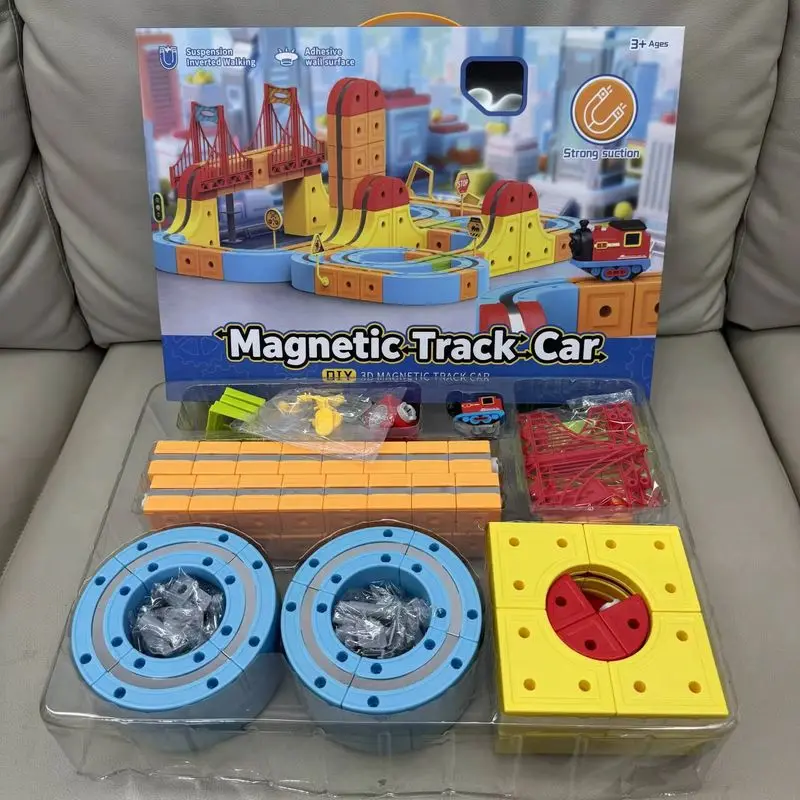 Hot Children Magnetic Building Block Rail Car - Stem Educational Construction Toy  Developmental Learning Gift Montessori Toys