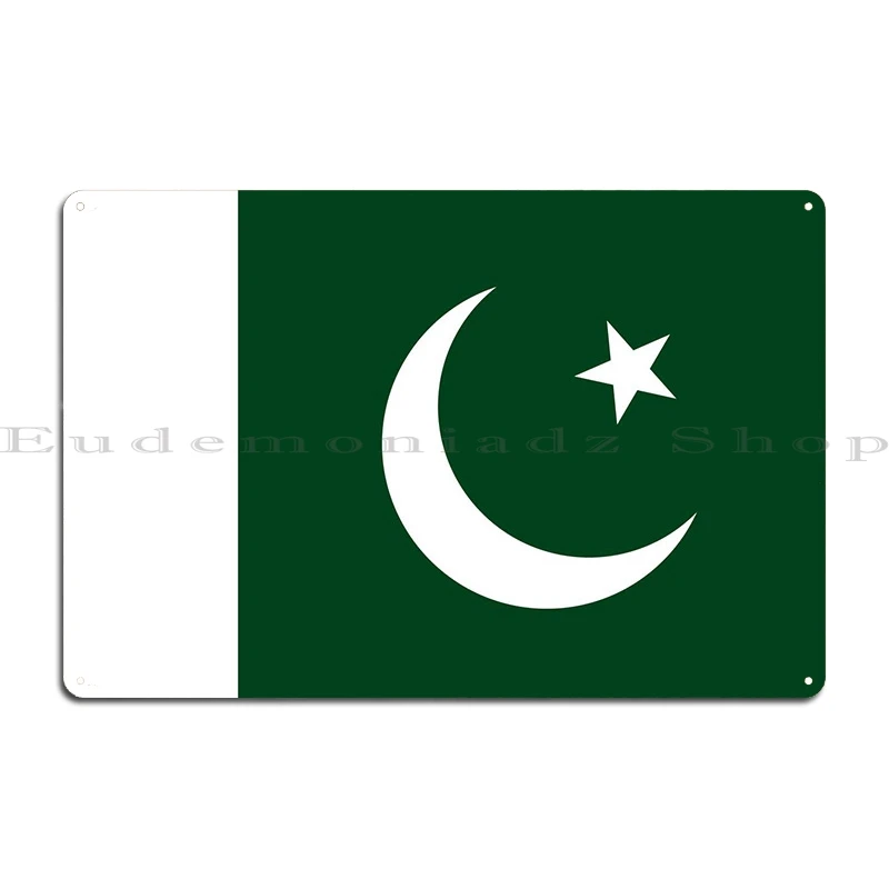 Pakistan Flag Metal Plaque Rusty Pub Bar Customize Plaques Tin Sign Poster