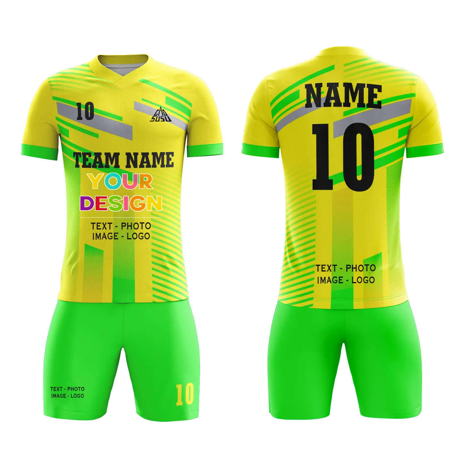 Sublimation Customized Soccer Jersey Professional Game Training Team Uniform Daily Sports Fitness Workout Set For Men Women Kid