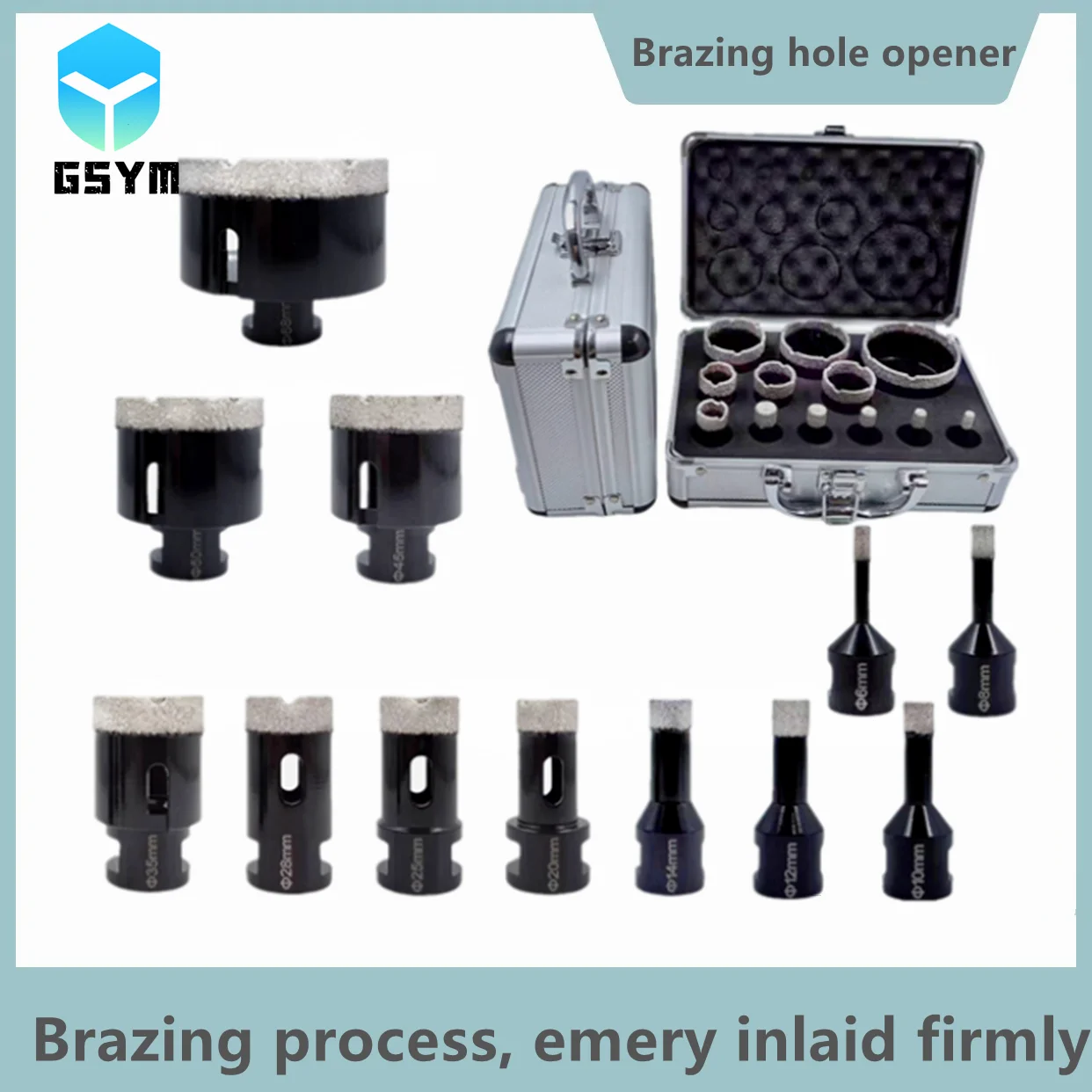 

M14 Thread Vacuum Brazed Dry Diamond Drilling Core Bits Ceramic Tile Hole Saw Granite Marble Porcelain Brick Drill Bit Tool suit