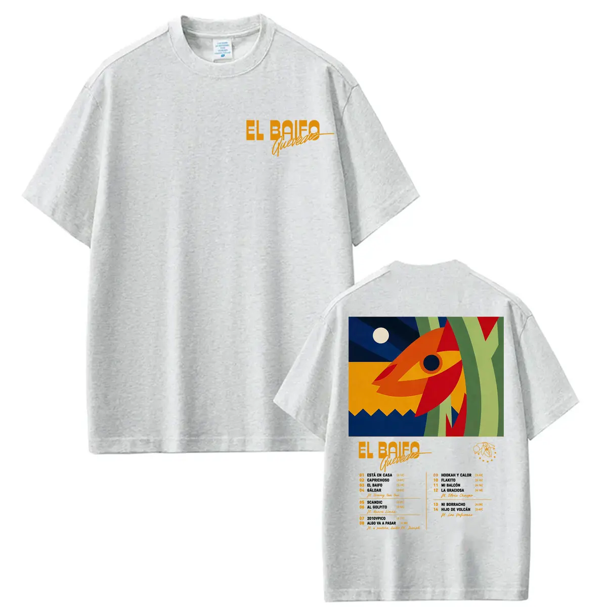 Rapper Quevedo EL BAIFO 2026 Grafik-T-Shirts für Männer und Frauen Mode Hip-Hop Street Gothic T-Shirt Lässiges Baumwoll-Kurzarm-T-Shirt – Detail 6