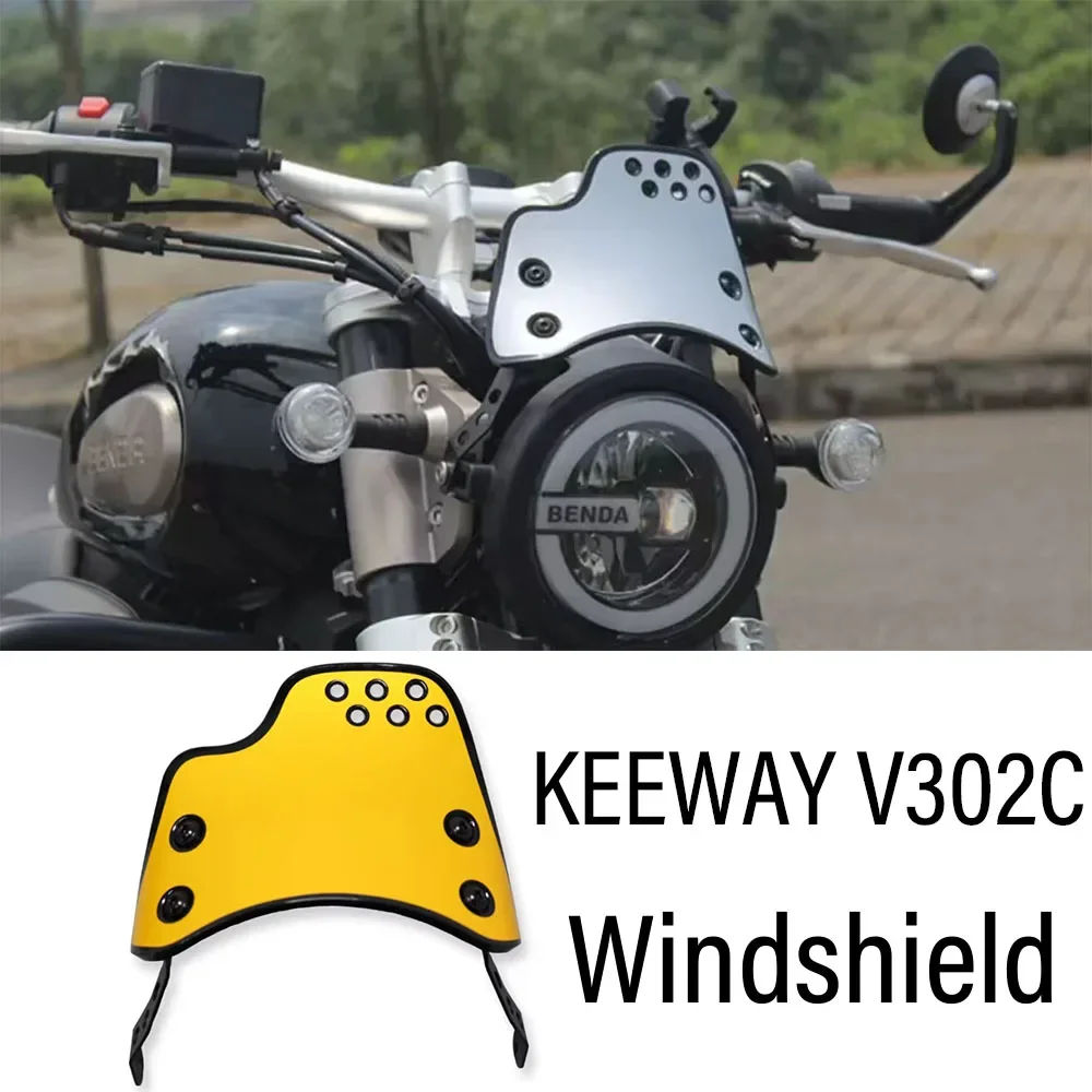 

New Motorcycle Accessories Fit KEEWAY V302C Retro Style Windshield Apply For KEEWAY V302C V302 C V 302