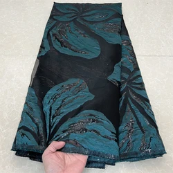 2025 African Nigerian Tulle Lace Fabric Organza Embroidery High Quality Brocade Jacquard 5Yard for Party Gown Dress YXZ149