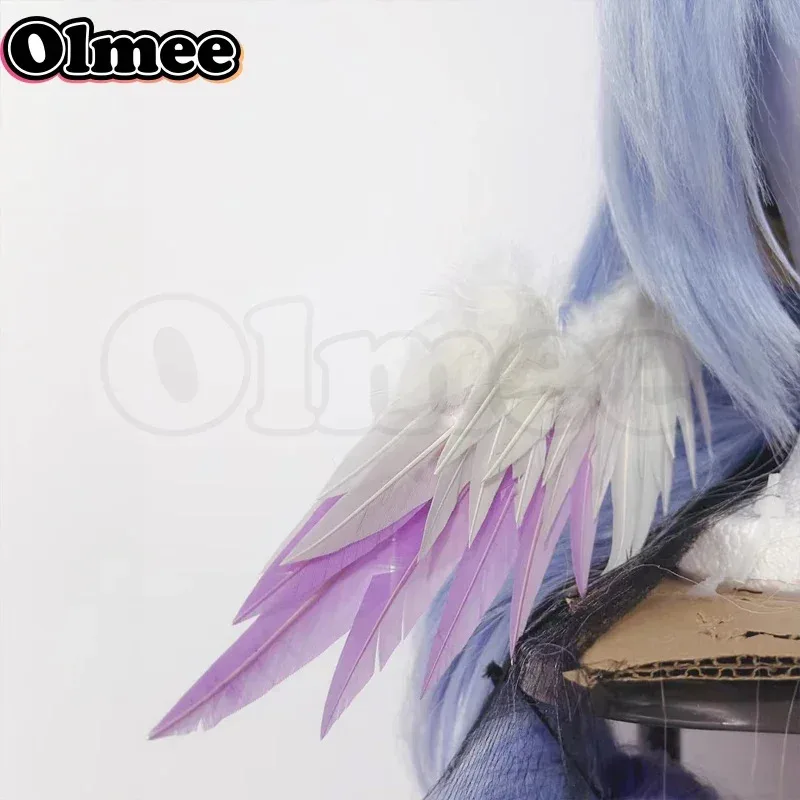 [Olmee] Robin Sunday Cosplay alas de plumas Honkai Star Rail cabeza engranaje accesorios para el cabello modelo de cosas Halloween Navidad
