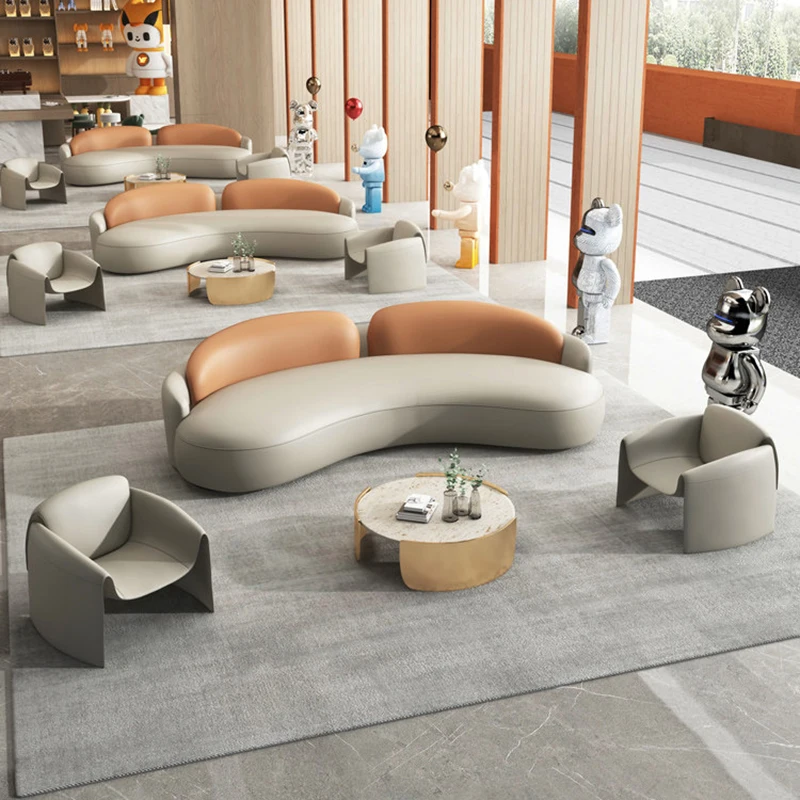 

Nordic High-end Office Sofa Modern Design Hotel Lounge Reception Sofa Beauty Salon Business Office Furniture أثاث مكتبات FYOS