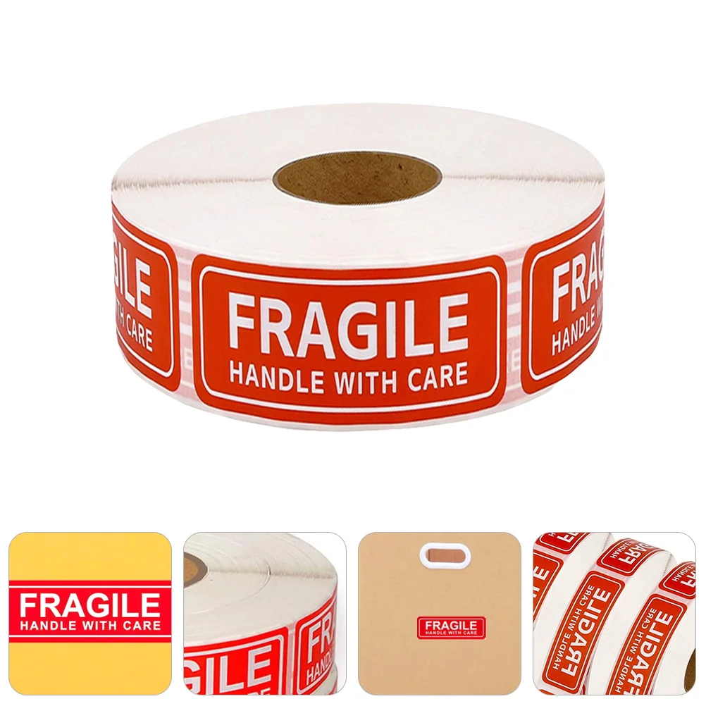 150 Pcs Red Tags Label Sticker Boxes Packing Warning Stickers Paper Handle with Care
