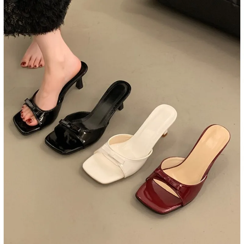 

Women High Heel Sandals Summer New Fashion Square Toe Open Toe Women Elegant Casual Comfortable Black High Heel Sandals