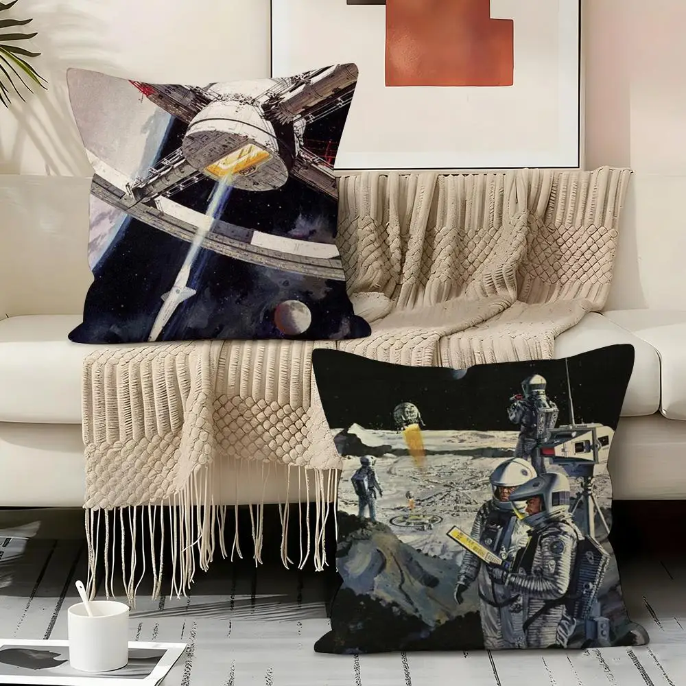 2001 A Space O-odyssey Classic Movie Cushion Cover Organic Linen Square Pillow Case Durable Non-Allergenic And Kind To Skin