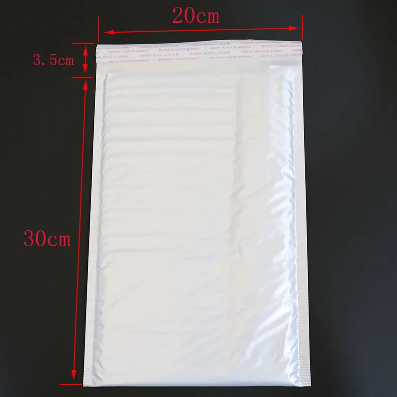 10 Express Shockproof Bags Book Packaging (20*30cm +3.5cm) White Paper Envelope Gift Tech Bubble Bag