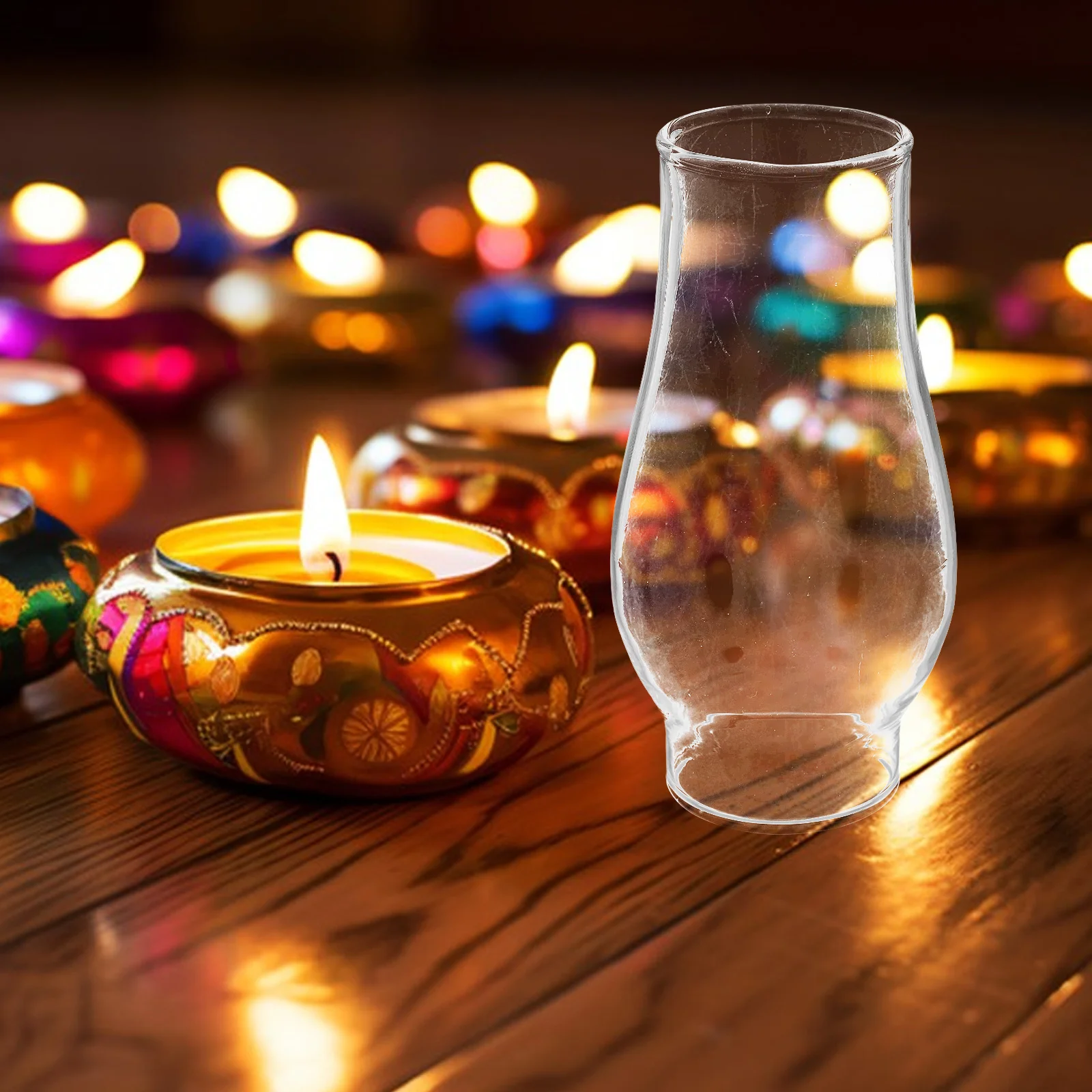 Vintage Lamp Glass Replacement Oil Lamp Chimney Clear Glass Shade Windproof Design Emergency Lighting Outdoor Indoor