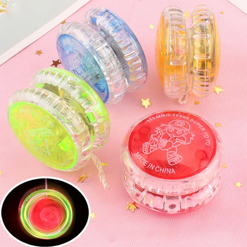 New Children Glowing Yo-yo Toys Funny Kids Pull String Light-up Yo-yo Educational Children's Toys Boys Fun Holiday Birthday Gift