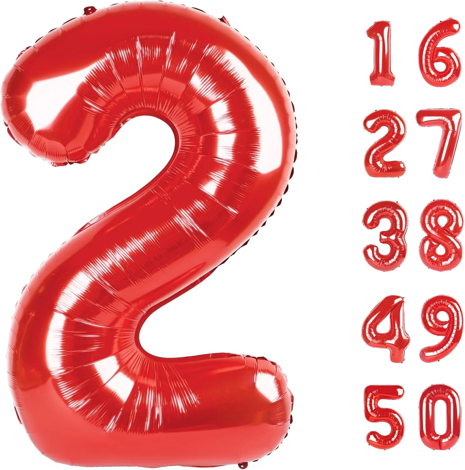 

Large Number Foil Mylar Balloon 0-9 Helium-Filled Reusable Party Decorations for Birthday Wedding Baby Shower