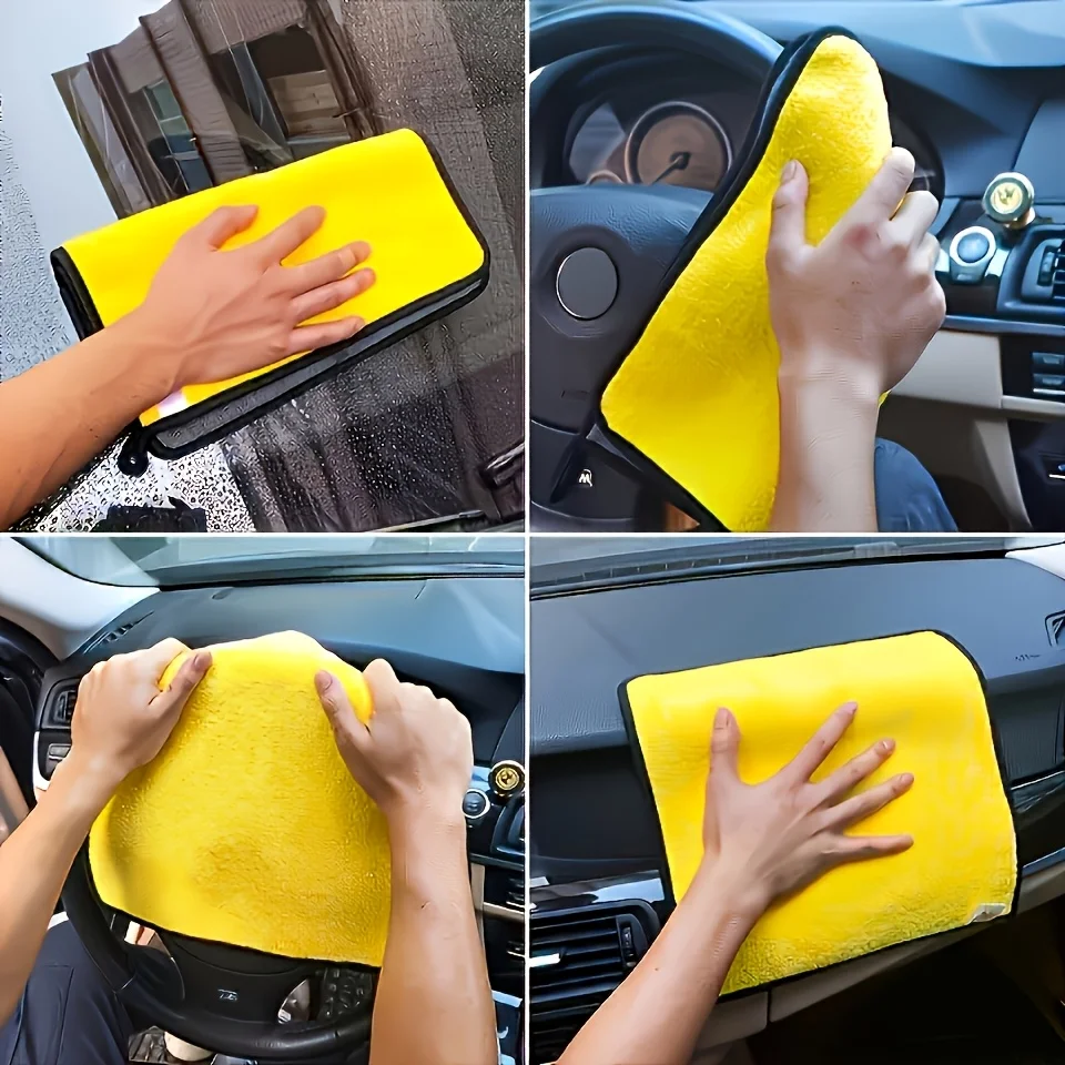 1 PCS Mid-Size Ultra-Fine Fiber Car Drying Towel - Water Absorbing Design, Suitable for Car Cleaning Care, Home Cleaning, Etc