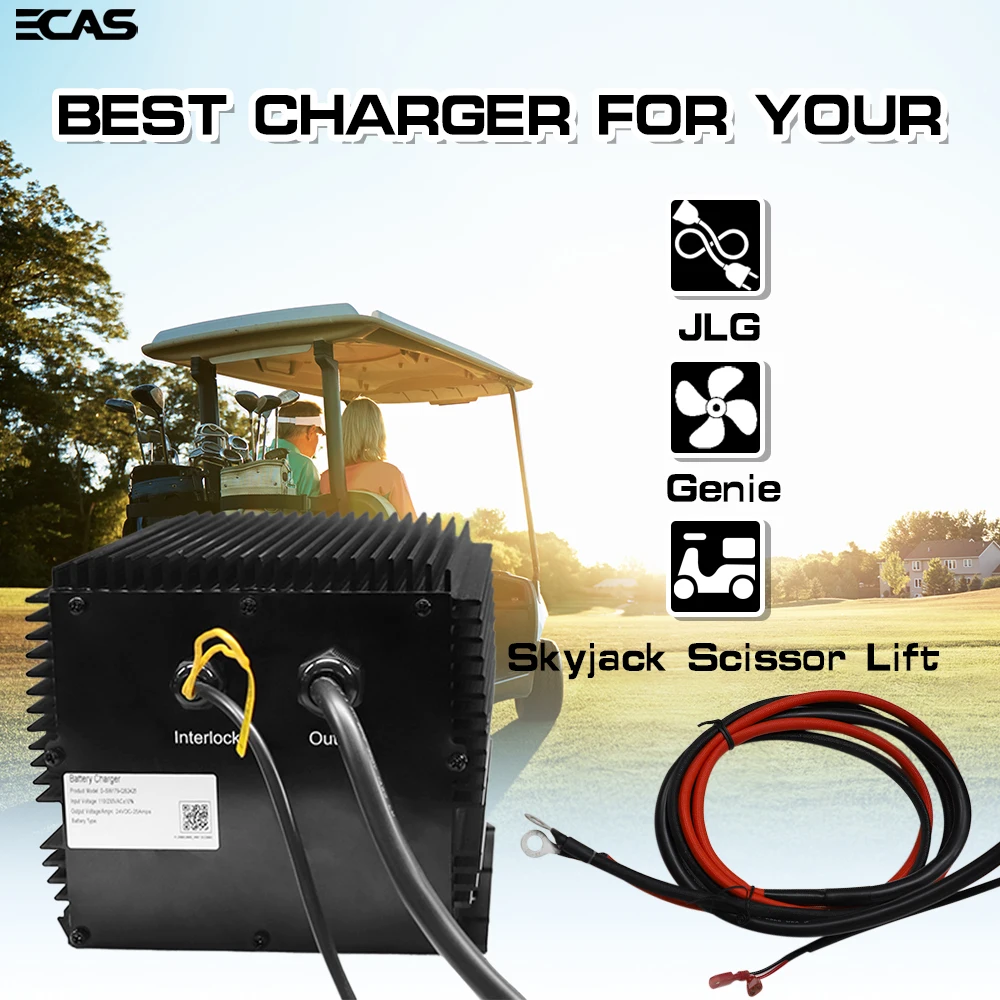 24V 25A Lead-Acid Battery Charger HB600-24B 105739 161827 96211 128537 for JLG Genie Skyjack Boom Scissor Vertical Mast Lift