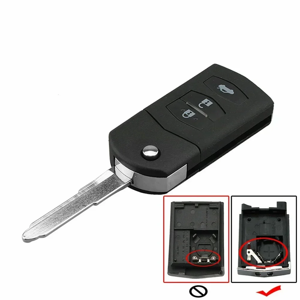 Car Key Shell Security Internals Replacement 2 Keys Accessories High Quality Parts For Mazda 2 M2(2008 - 2015)