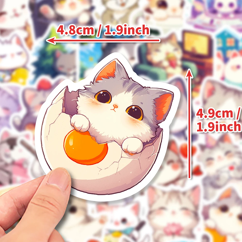 

10/30/50pcs Funny Cat Animal Cartoon Stickers Kawaii Decals for Motorcycle Suitcase Luggage Guitar DIY Classic Toys Cute Sticker