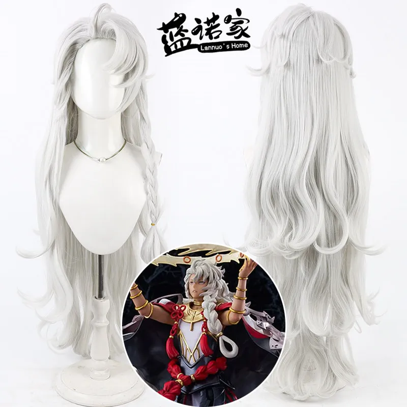 

Парик для косплея Соломона из аниме FGO, реквизит для Хэллоуина и карнавальных вечеринок, синтетические волосы из термостойкого волокна + шапочка для парика