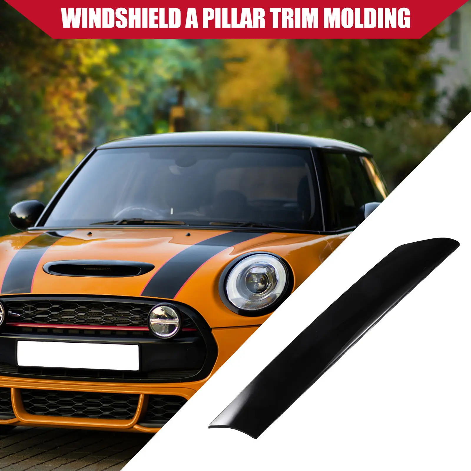 51137128157 Left Front Windshield Post Trim for Mini Cooper R50 R52 R53 2001-2008 Window A-Pillar Black Trim Cover