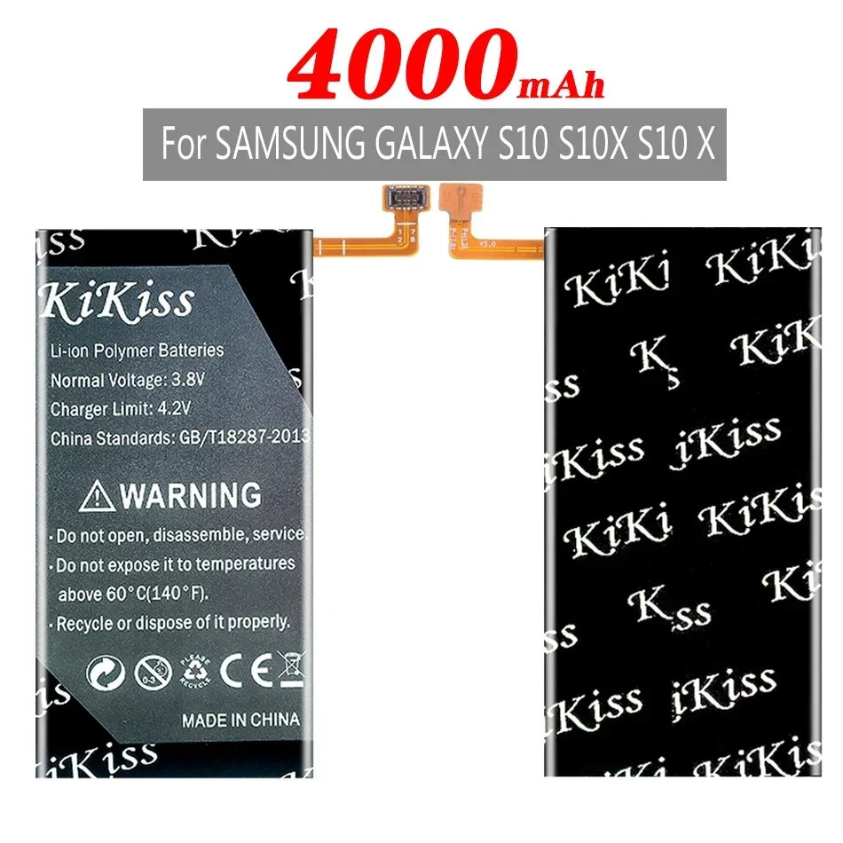 KiKiss EB-BG973ABU 4000mAh Battery for Samsung Galaxy S10 S10X SM-G9730 SM-G973 G973F G973U G973W Mobile Phone Batterij