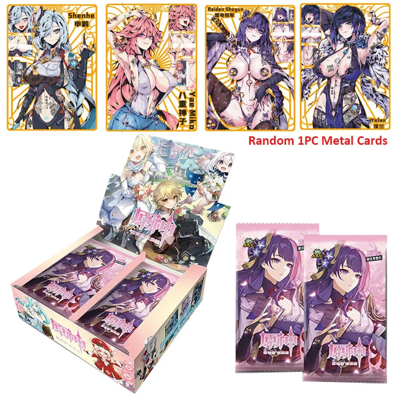 

New Genshin Impact Cards Anime TCG Game Collection Pack Booster Box Rare SSR Surrounding Table Toys For Family Children Gift