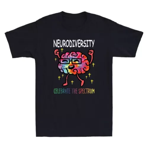 Neurodiversity Brain Autism Awareness ASD ADHD Funny Gift Vintage Unisex T-Shirt Anime Graphic T-shirts for Men Clothing Women T