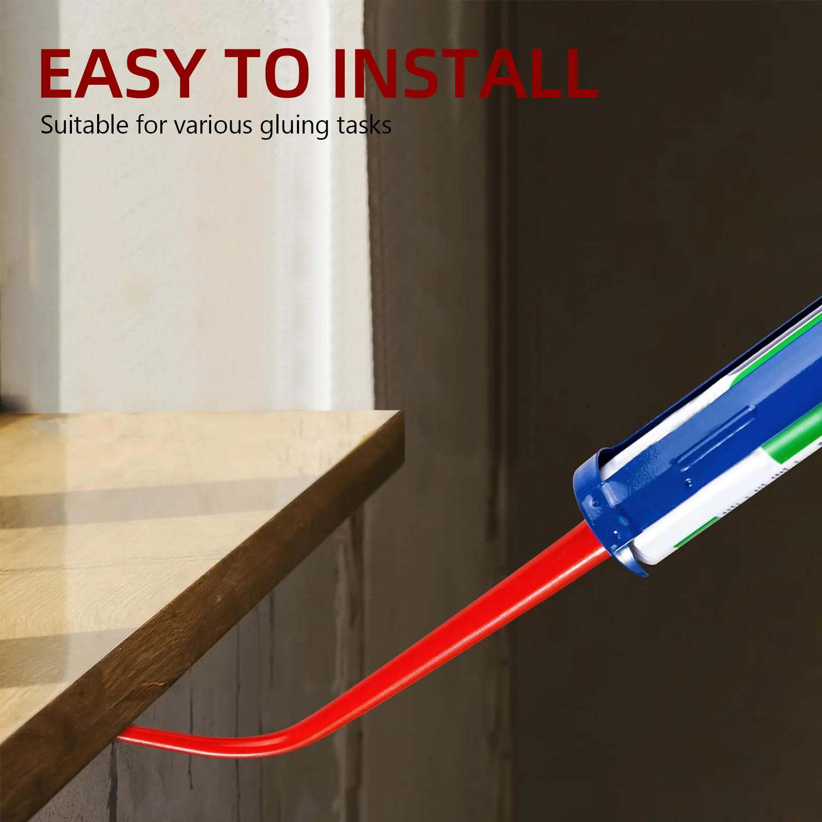 3개입 유리 접착제 노즐 미세 팁 연장 코킹 튜브 긴 길이 실란트 노즐 교체용 창문 타일용
