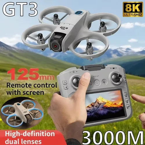 NUEVO Dron GT3 GPS con cámaras duales 8K HD 180 °   FPV 5G WIFI Motores sin escobillas Inteligencia Evitación de obstáculos Quadcopters plegables