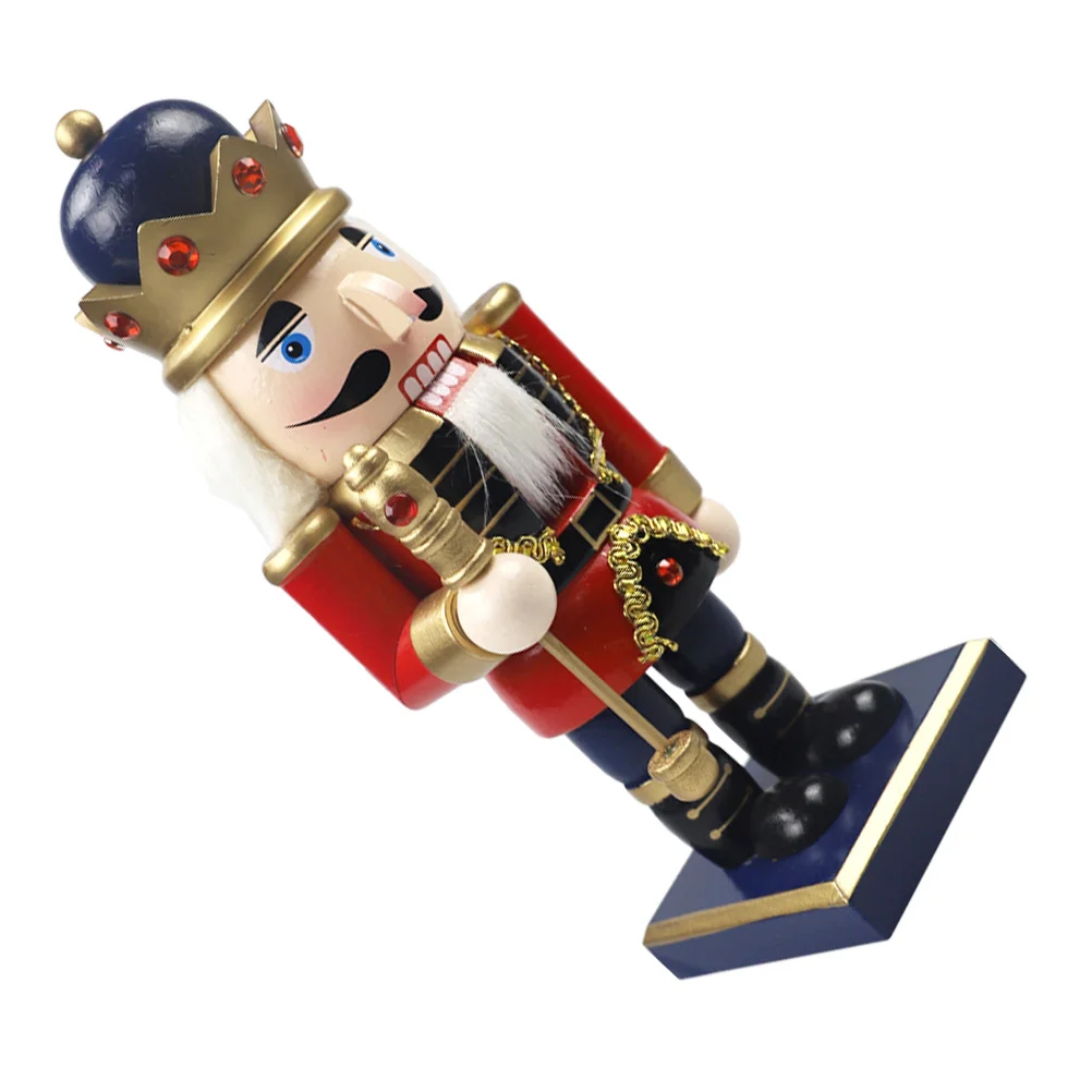 

Nutcracker Ornament Statue Figurines Festival Decoration Crafts Desktop Soldier Wooden