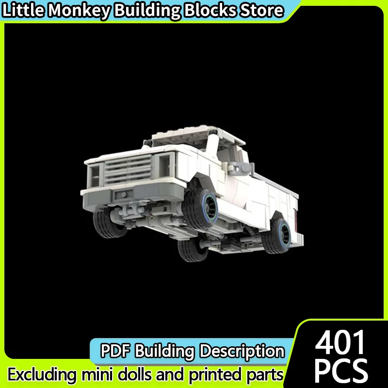 

City Car Model MOC Building Bricks D15 Tuned Pickup Truck Modular Technology Children Holiday Gifts Assemble Toys Suit