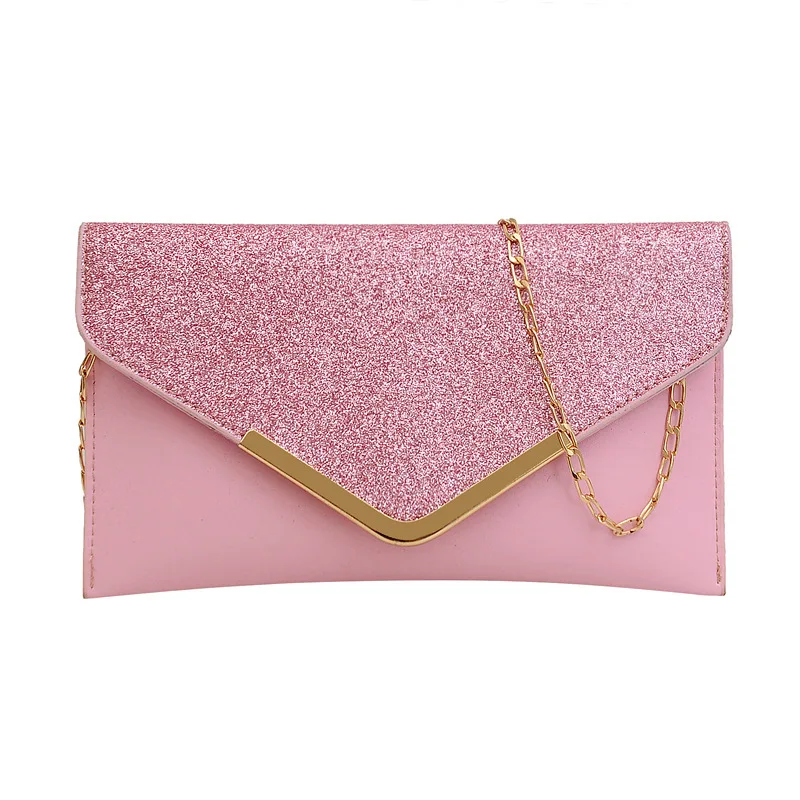 Fashion All-match Ladies Shoulder Bag 2024 New Sequined Chain Stitching Trend Matching Envelope Bag