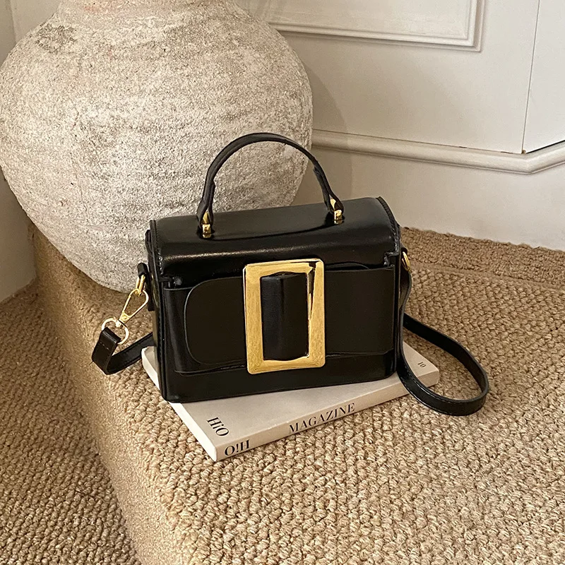 

European American High-end Handbag, Brand Fashion Small Square Bag, Women's Retro Shoulder Bag Simple Exquisite Crossbody Bag
