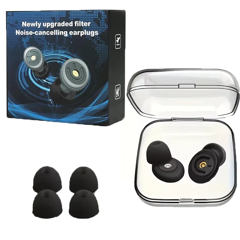 Silicone Ear Plugs for Noise Cancelling Ear Protection - Sleep Concerts Work Study - Noise Reduction Ear Buds