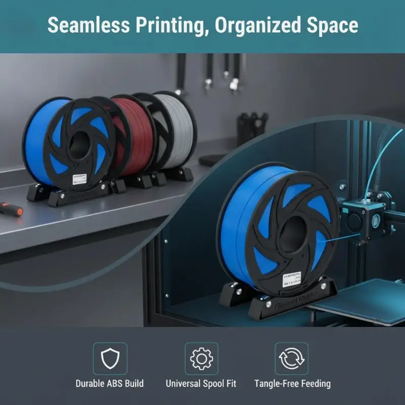 2Pcs Filament Spool Holder Bearing Design 1KG Standard Compatibility 3D Printing Consumable Shelf for Most FDM Printers