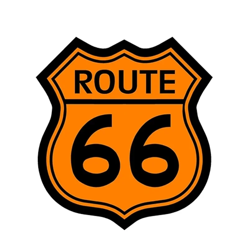 Car Stickers Funny US Vinyl Round US Route 66 Sign Travel Stickers PVC Waterproof Sunscreen 15cm