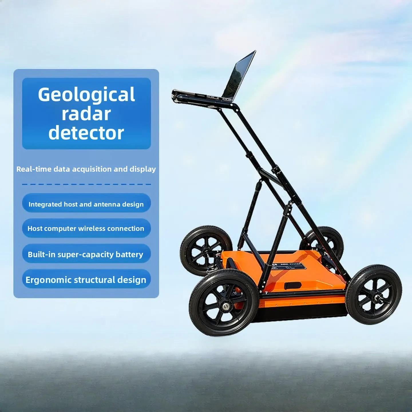 Geological radar detector, tunnel hidden pipe investigation, road ground detection