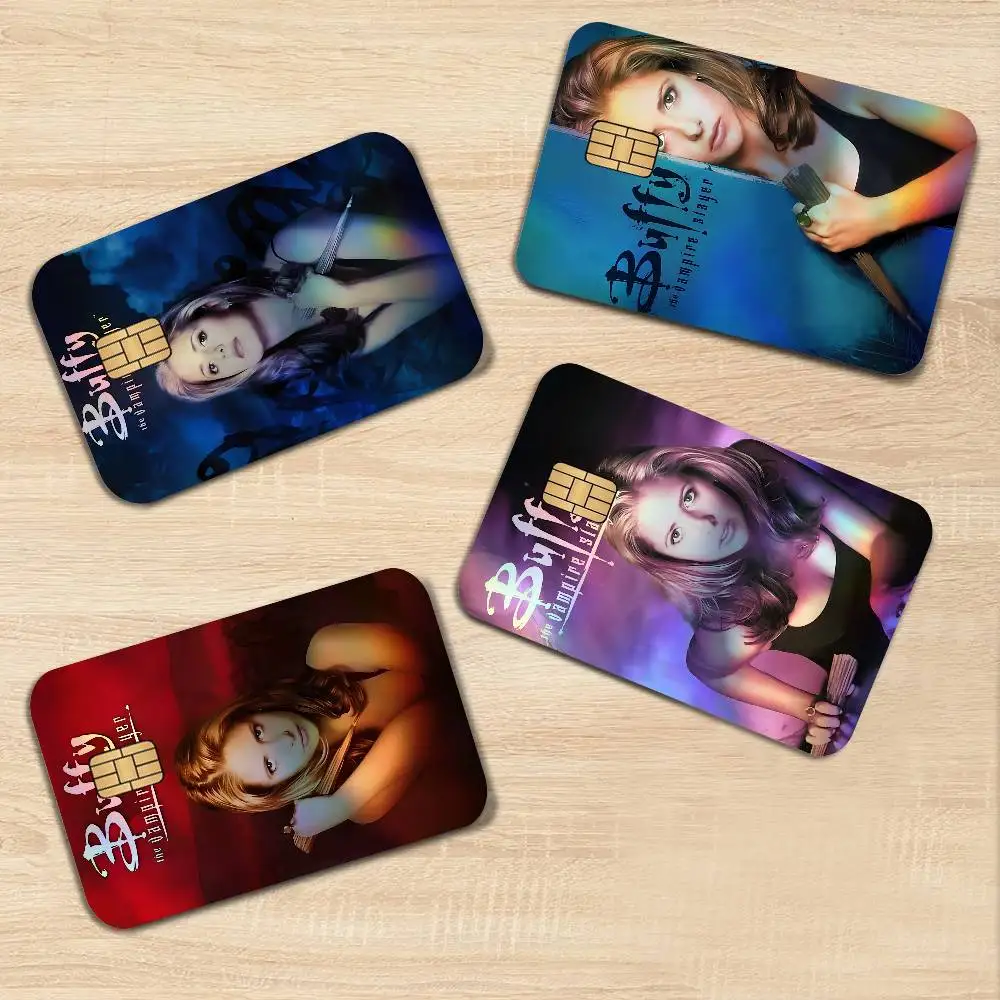 Movie B-Buffy Anime Shiny Laser Bank Card Stickers Waterproof Self Adhesive DIY Ornament