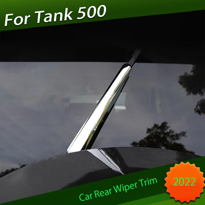 

Car Rear Wiper Trim Fit for Tank 500 2022 ABS Carbon Fiber Bright Silver Exterior Trim Modified Rear Wiper Trim Strip