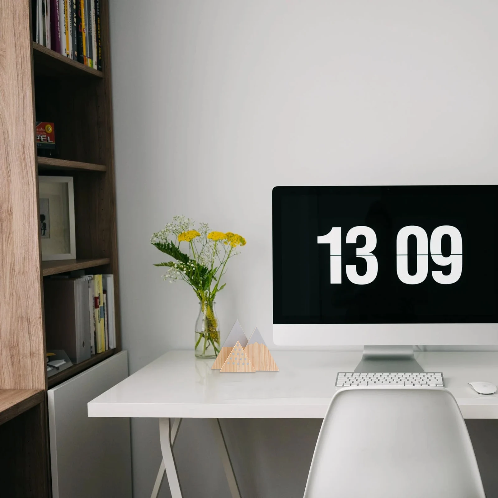 

3 PCS Decoration Snow Mountain Ornaments for Home Miniature Manual Grey Little Adventure Child