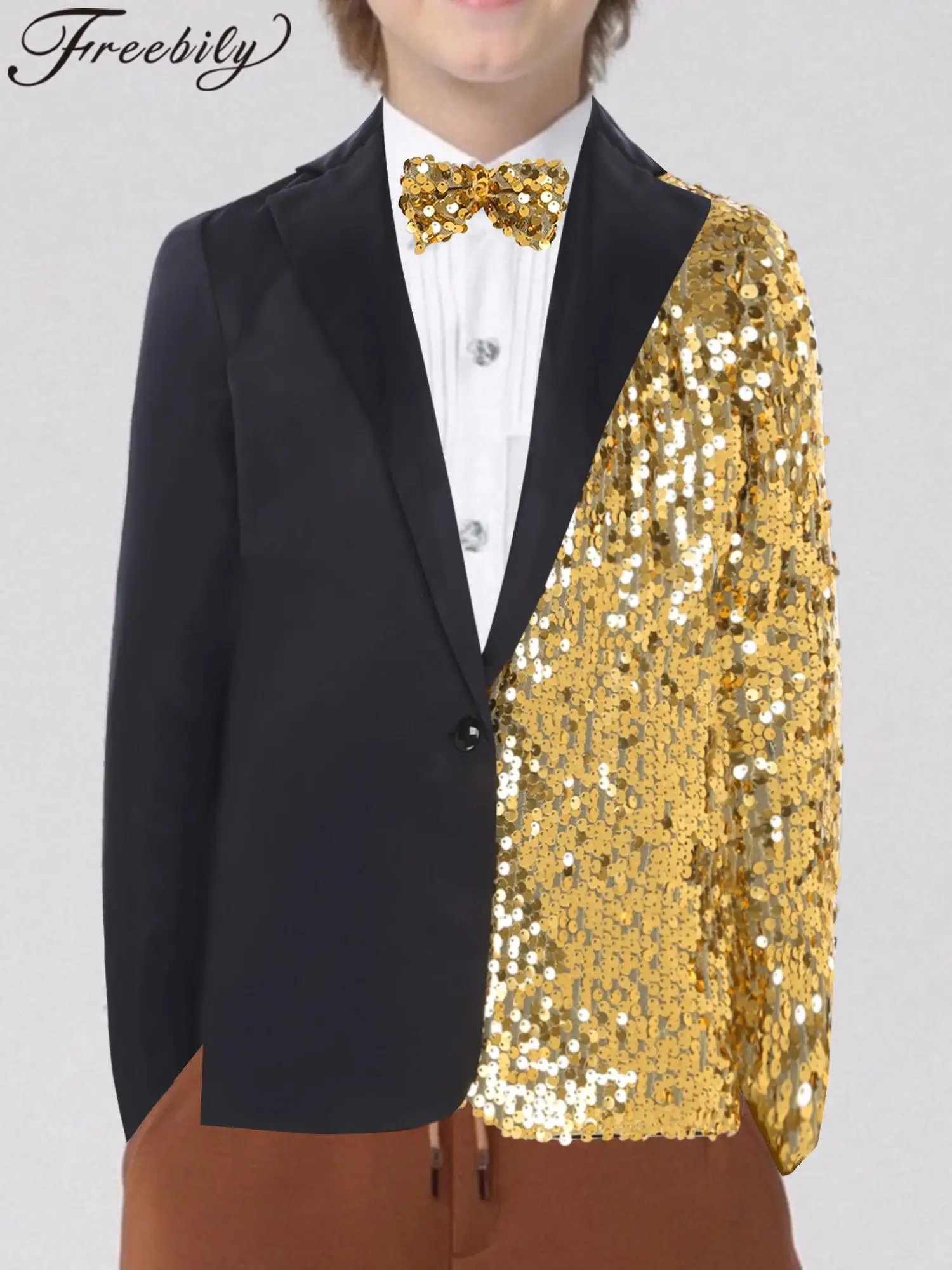 

Детские топы для джазовых танцев, блестящие пиджаки для мальчиков, детская уличная одежда в стиле хип-хоп, костюмы для выступлений, блестящие куртки для вечеринок