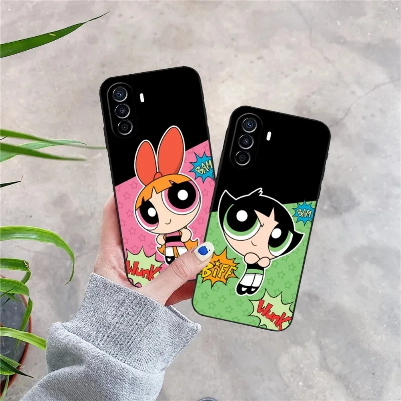 Чехол для телефона P-PowerpuffS для девочек, Лидер продаж 2023 для Huawei P30Pro P50 P40 P20 P10 P9 Pro Plus P8 P7 Psmart Z Nova 8 8I 8PRO 8SE