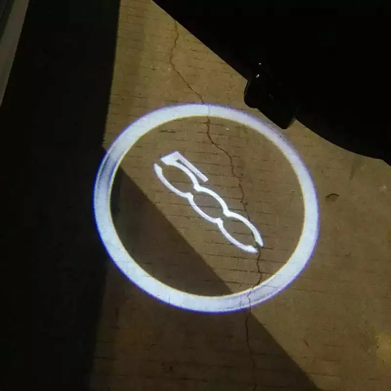 Car Door Emblem Light Welcome Lamp Wireless Laser Projector Auto Decoration LED For Fiat 500 170 312 Sedan Station Wagon 500C C