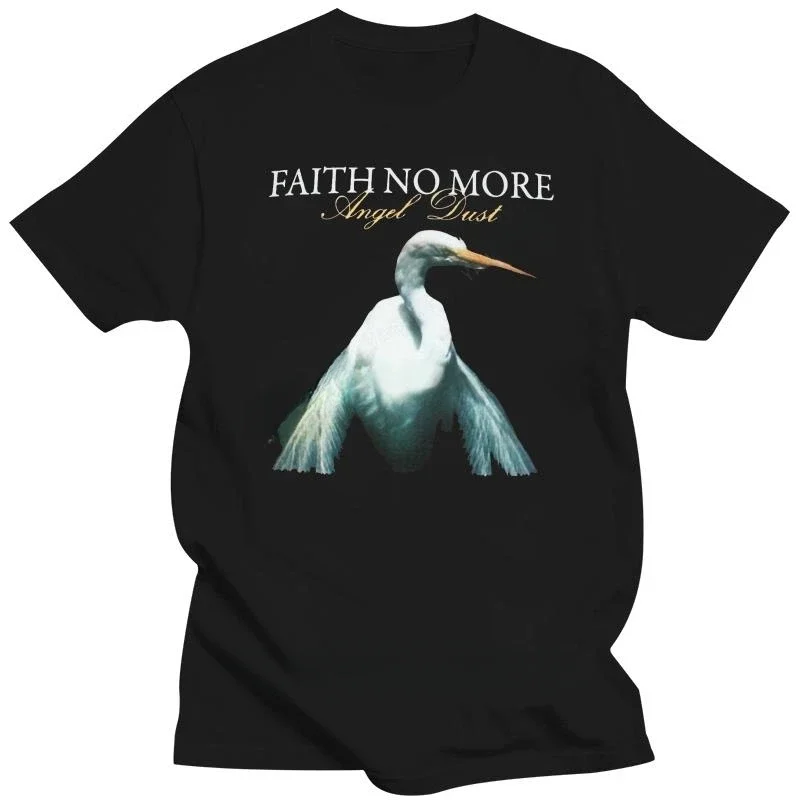 New black short sleeve men top FAITH NO MORE ANGEL DUST MENS BLACK T SHIRT MIKE PATTON MR.BUNGLE FANTOMAS unisex tee-shirt