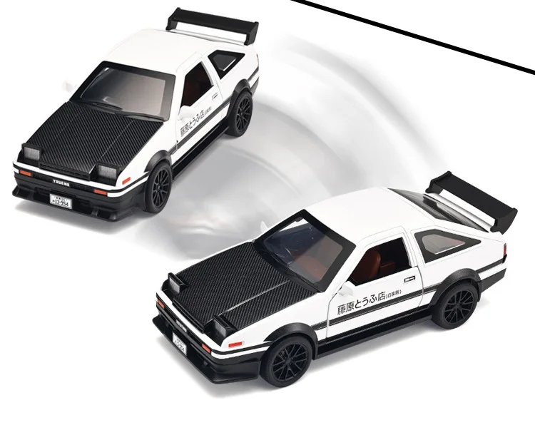 1/32 Simulation AE86 Metal Alloy Toy Car Diecasts Toy Pull Back Vehicles Model Miniature Novelty Children Toys Navidad Gifts