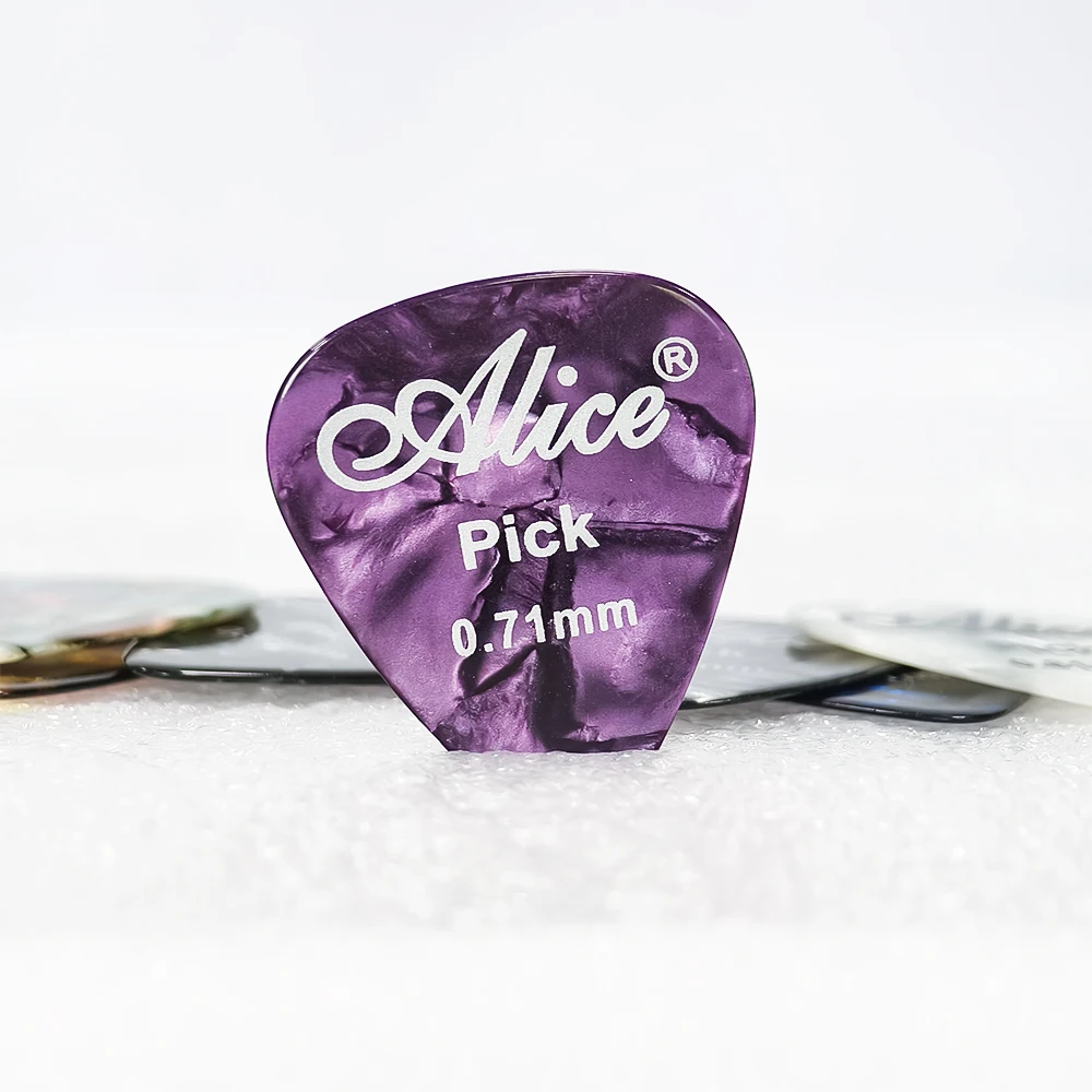 6/12pcs Alice Celluloid Guitar Picks Plectrum Mediator Random Color 0.46/0.71/0.81/0.96/1.2mm Guitar Accessories